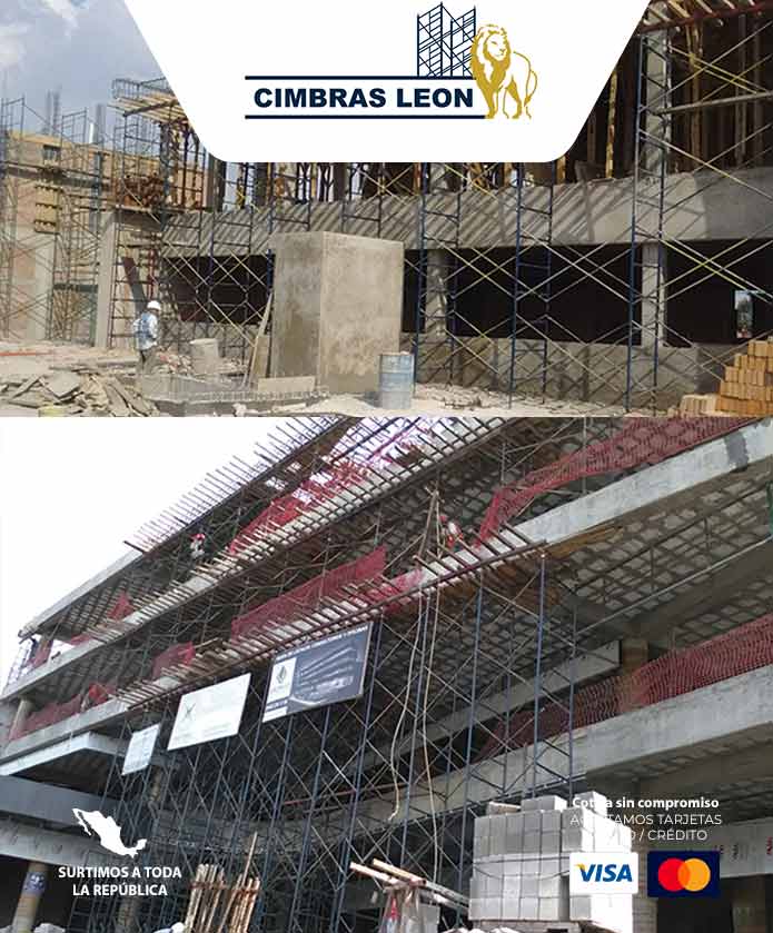 Sistema de andamios instalados